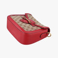 Lady Web khaki×red canvas×leather 383848 H019489691レディ ウェブ カーキ×レッド キャンバス×レザー 383848 H019489691