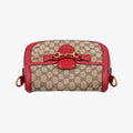 Lady Web khaki×red canvas×leather 383848 H019489691レディ ウェブ カーキ×レッド キャンバス×レザー 383848 H019489691