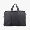 GG Plus GG Supreme Black PVC coated canvas x Leather 337081 Lot number unknownGGプラス GGスプリーム ブラック PVCコーティングキャンバス x レザー 337081 製番不明