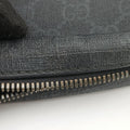 GG Plus GG Supreme Black PVC coated canvas x Leather 337081 Lot number unknownGGプラス GGスプリーム ブラック PVCコーティングキャンバス x レザー 337081 製番不明