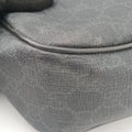 GG Plus GG Supreme Black PVC coated canvas x Leather 337081 Lot number unknownGGプラス GGスプリーム ブラック PVCコーティングキャンバス x レザー 337081 製番不明