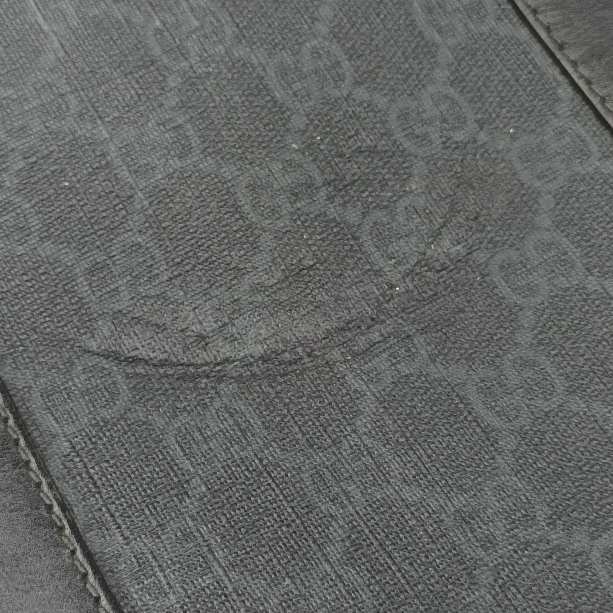 GG Plus GG Supreme Black PVC coated canvas x Leather 337081 Lot number unknownGGプラス GGスプリーム ブラック PVCコーティングキャンバス x レザー 337081 製番不明