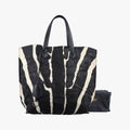 Zebra Print tote White× Black Nylon x Leather 8BH260 8BH260-Q9A 148-2384ゼブラ柄 トート  ホワイトx ブラック ナイロン x レザー 8BH260 8BH260-Q9A 148-2384