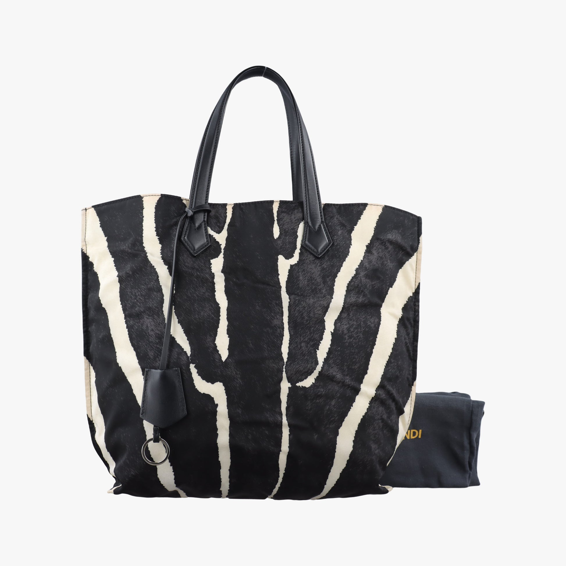 Zebra Print tote White× Black Nylon x Leather 8BH260 8BH260-Q9A 148-2384ゼブラ柄 トート  ホワイトx ブラック ナイロン x レザー 8BH260 8BH260-Q9A 148-2384
