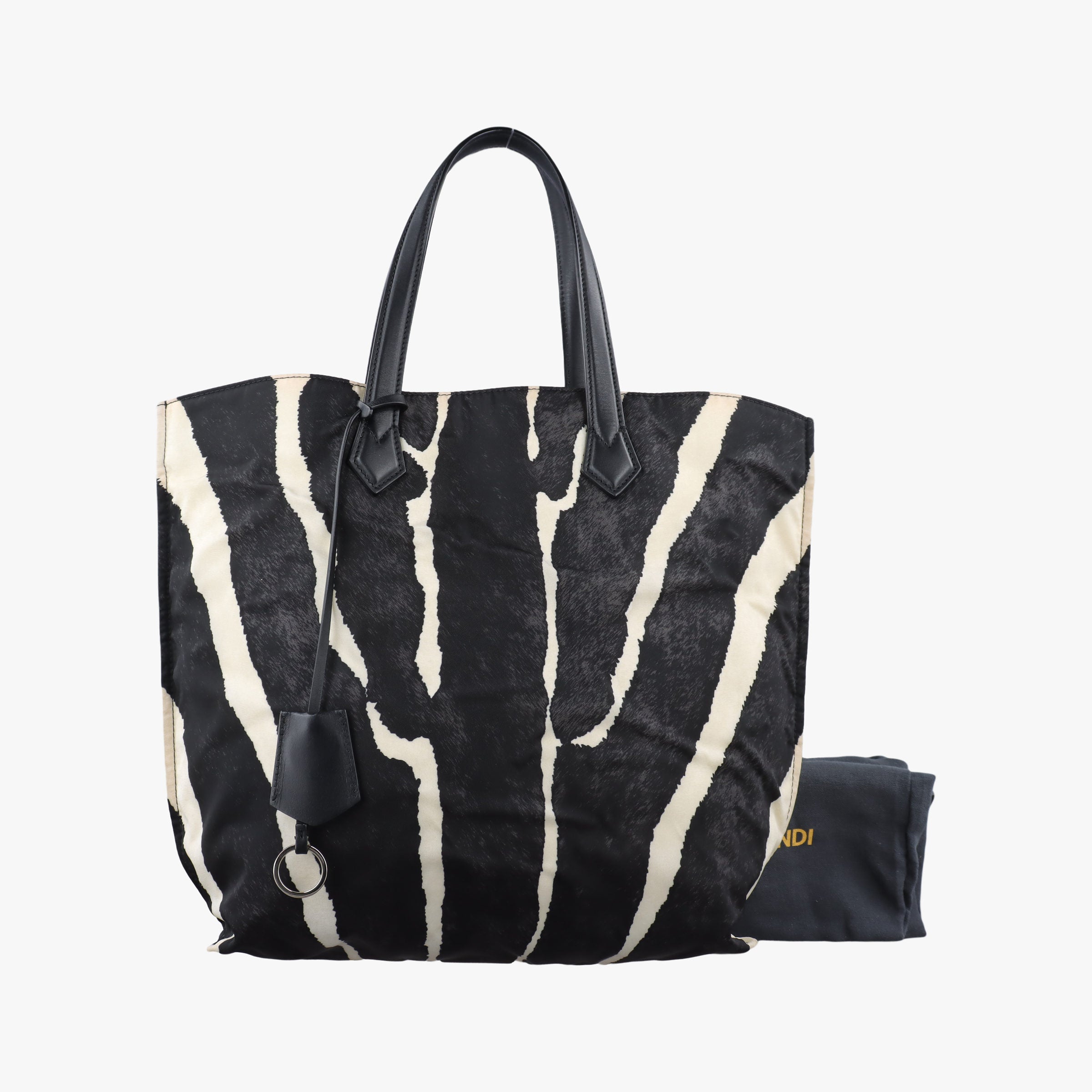 Zebra Print tote White× Black Nylon x Leather 8BH260 8BH260-Q9A 148-2384ゼブラ柄 トート  ホワイトx ブラック ナイロン x レザー 8BH260 8BH260-Q9A 148-2384