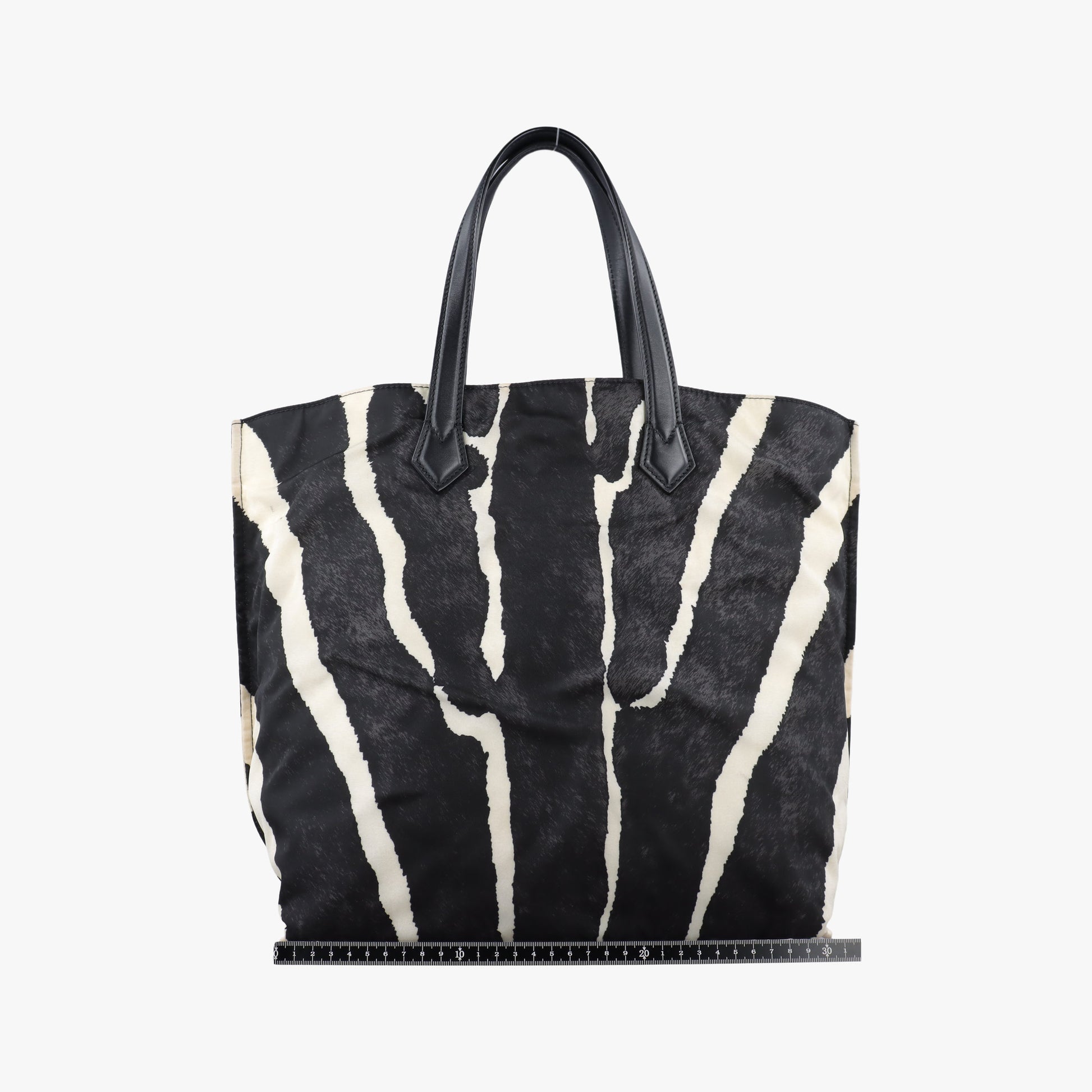 Zebra Print tote White× Black Nylon x Leather 8BH260 8BH260-Q9A 148-2384ゼブラ柄 トート  ホワイトx ブラック ナイロン x レザー 8BH260 8BH260-Q9A 148-2384