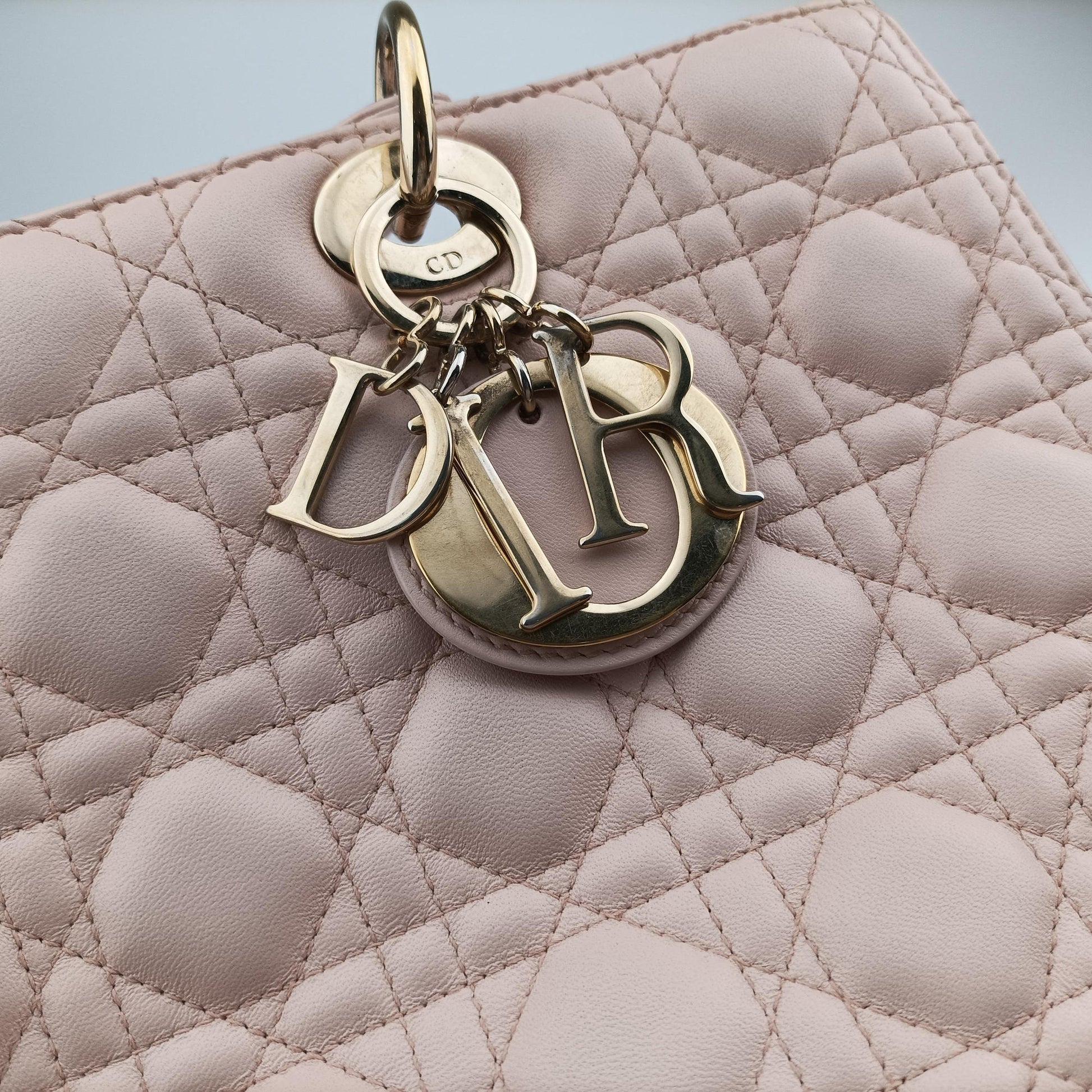 Lady Dior Pink lambskin 15-BO-0124レディディオール ピンク ラムスキン 15-BO-0124