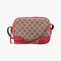 Bree Microguccissima khaki×red canvas×leather 449413 G026324009ブリー マイクログッチシマ カーキ×レッド キャンバス×レザー 449413 G026324009