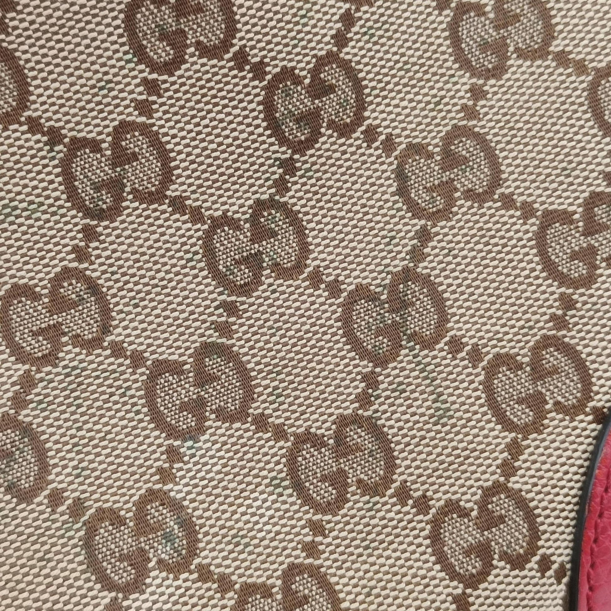 Bree Microguccissima khaki×red canvas×leather 449413 G026324009ブリー マイクログッチシマ カーキ×レッド キャンバス×レザー 449413 G026324009