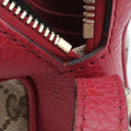 Bree Microguccissima khaki×red canvas×leather 449413 G026324009ブリー マイクログッチシマ カーキ×レッド キャンバス×レザー 449413 G026324009