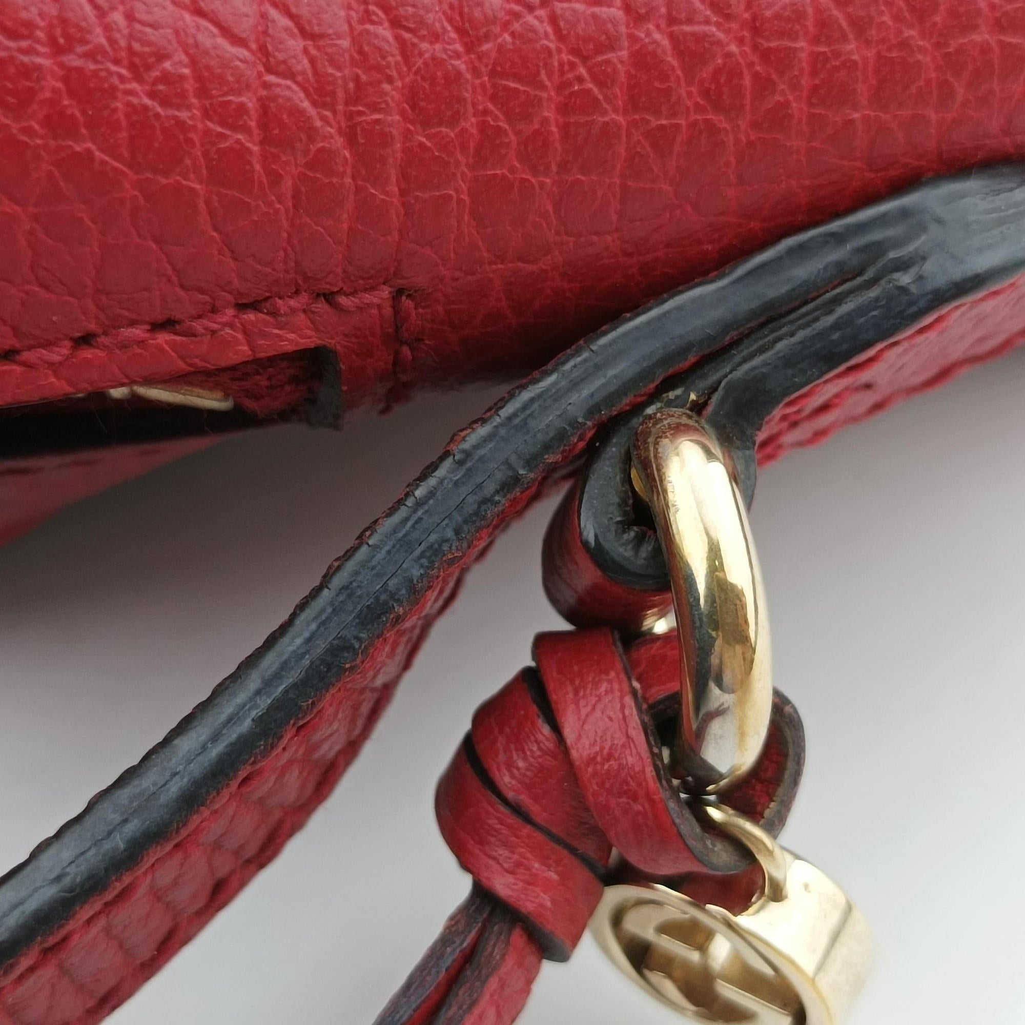 Bree Microguccissima khaki×red canvas×leather 449413 G026324009ブリー マイクログッチシマ カーキ×レッド キャンバス×レザー 449413 G026324009