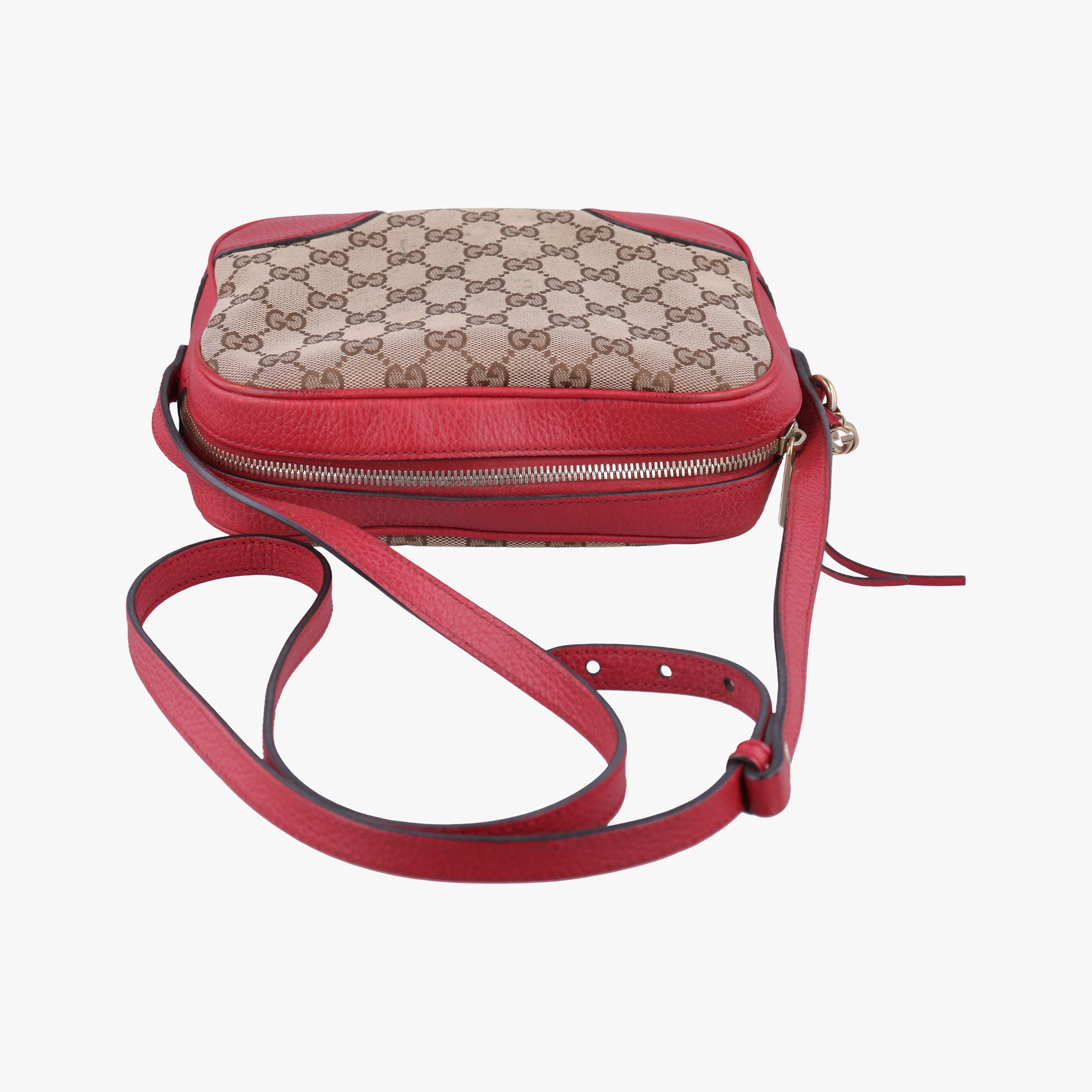 Bree Microguccissima khaki×red canvas×leather 449413 G026324009ブリー マイクログッチシマ カーキ×レッド キャンバス×レザー 449413 G026324009