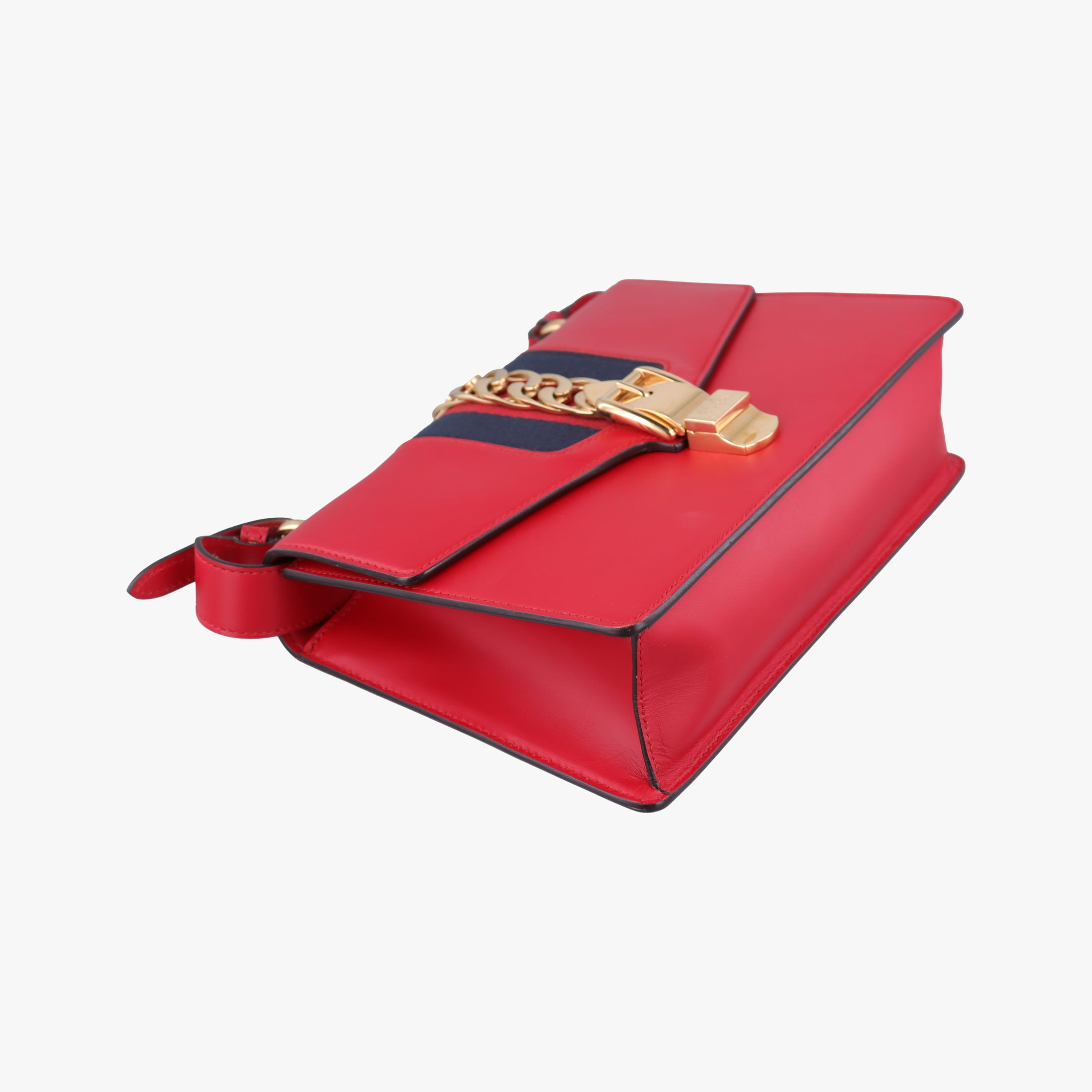 Sylvie Red×navy Leather 421882 D022289772シルヴィ レッド×ネイビー レザー 421882 D022289772