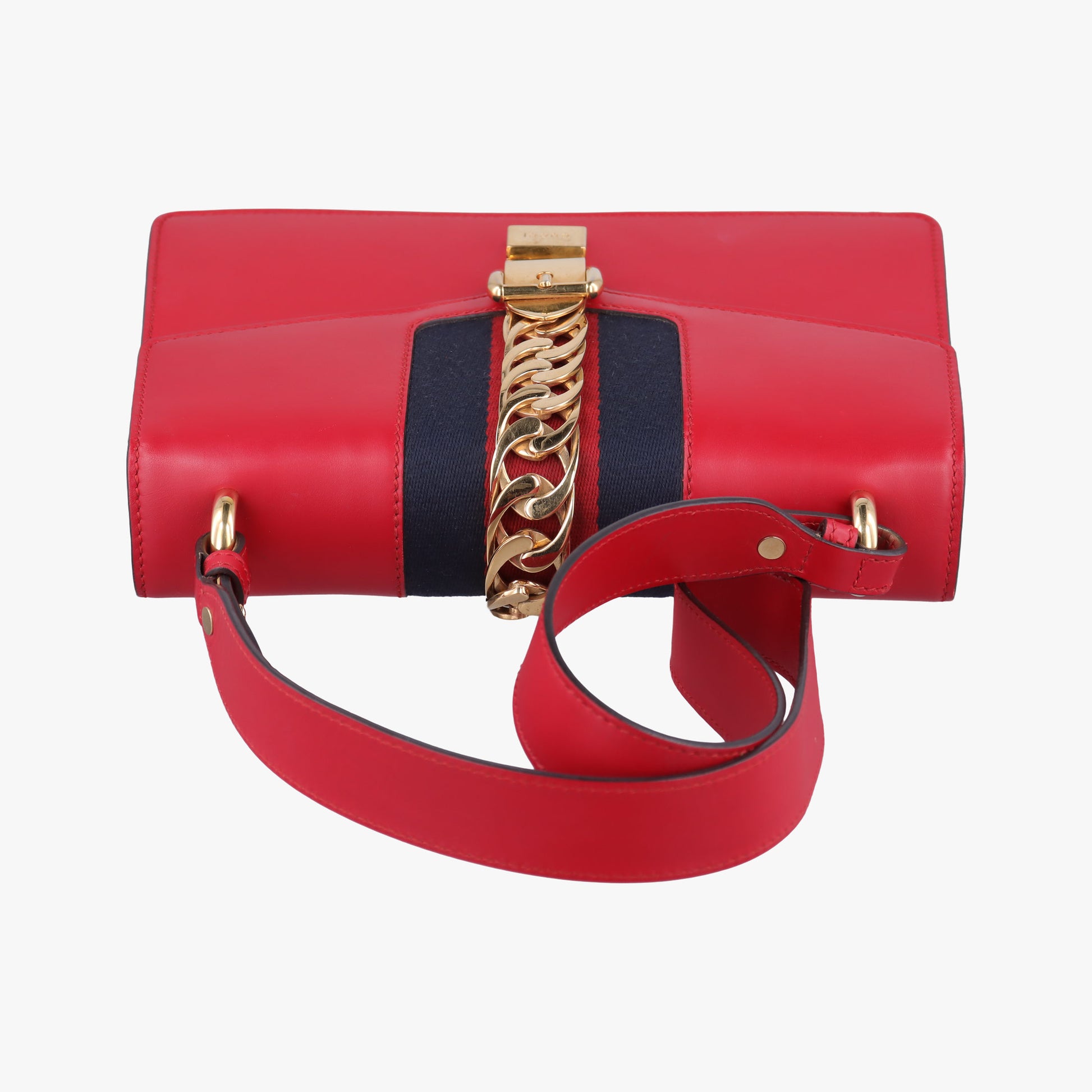 Sylvie Red×navy Leather 421882 D022289772シルヴィ レッド×ネイビー レザー 421882 D022289772