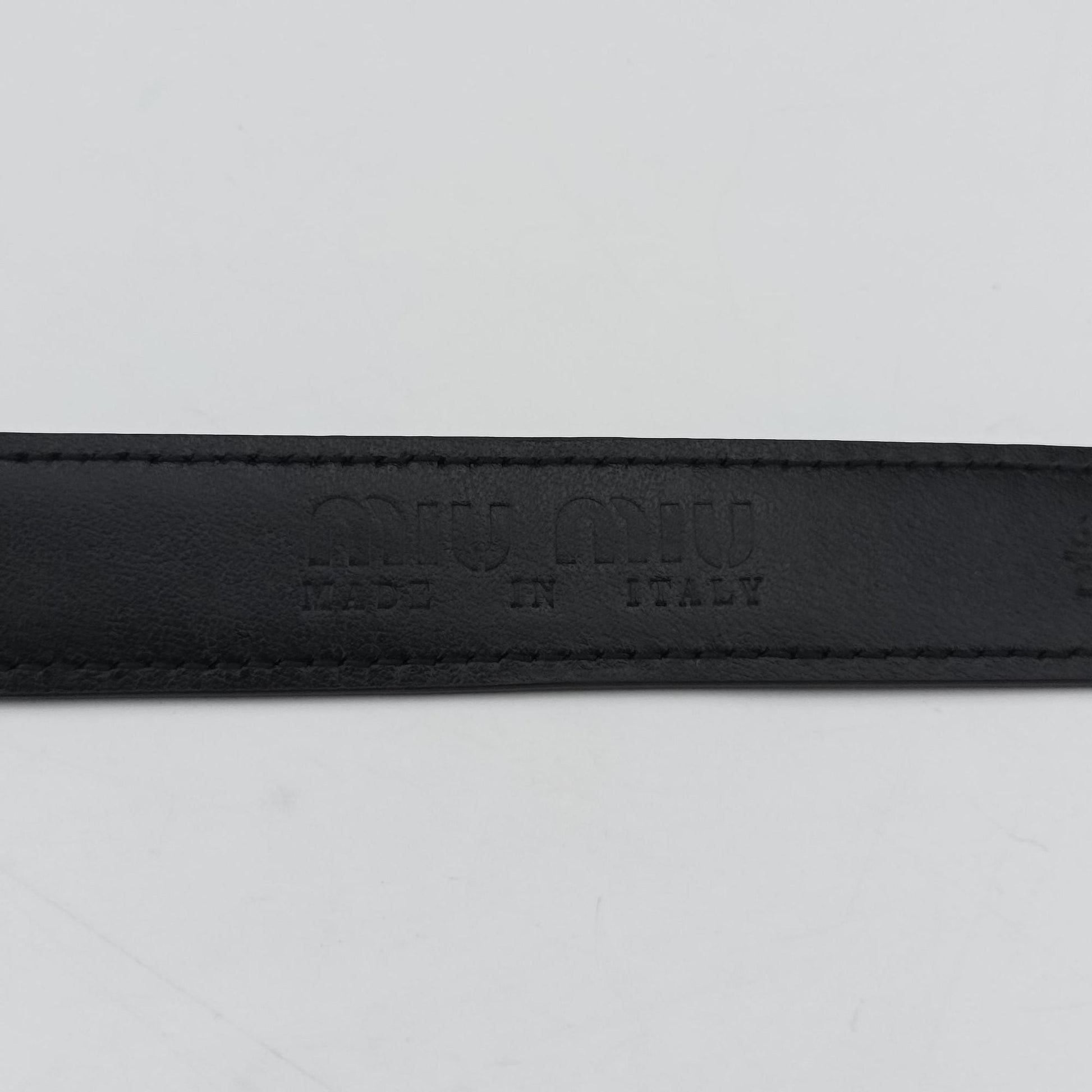 Logo belt Black leather DNP104ロゴベルト ブラック レザー DNP104