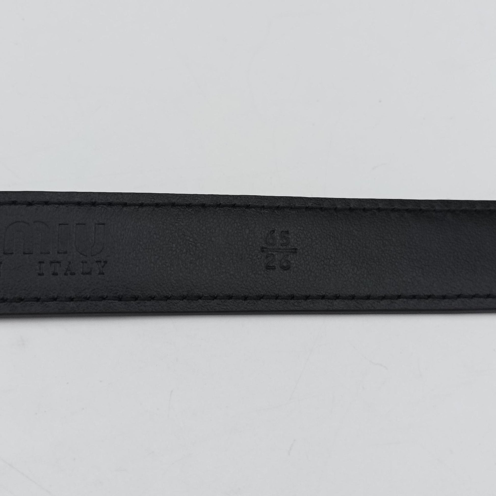 Logo belt Black leather DNP104ロゴベルト ブラック レザー DNP104
