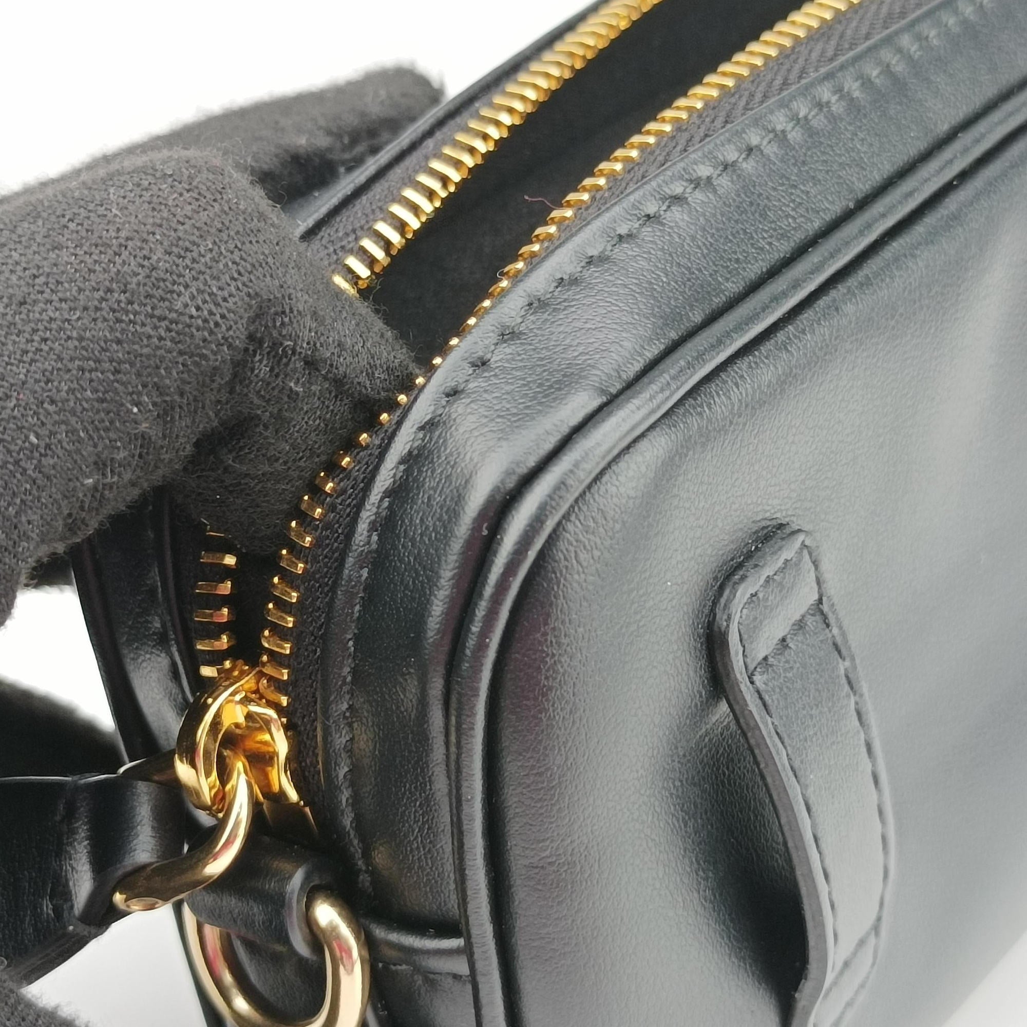 Logo belt Black leather DNP104ロゴベルト ブラック レザー DNP104