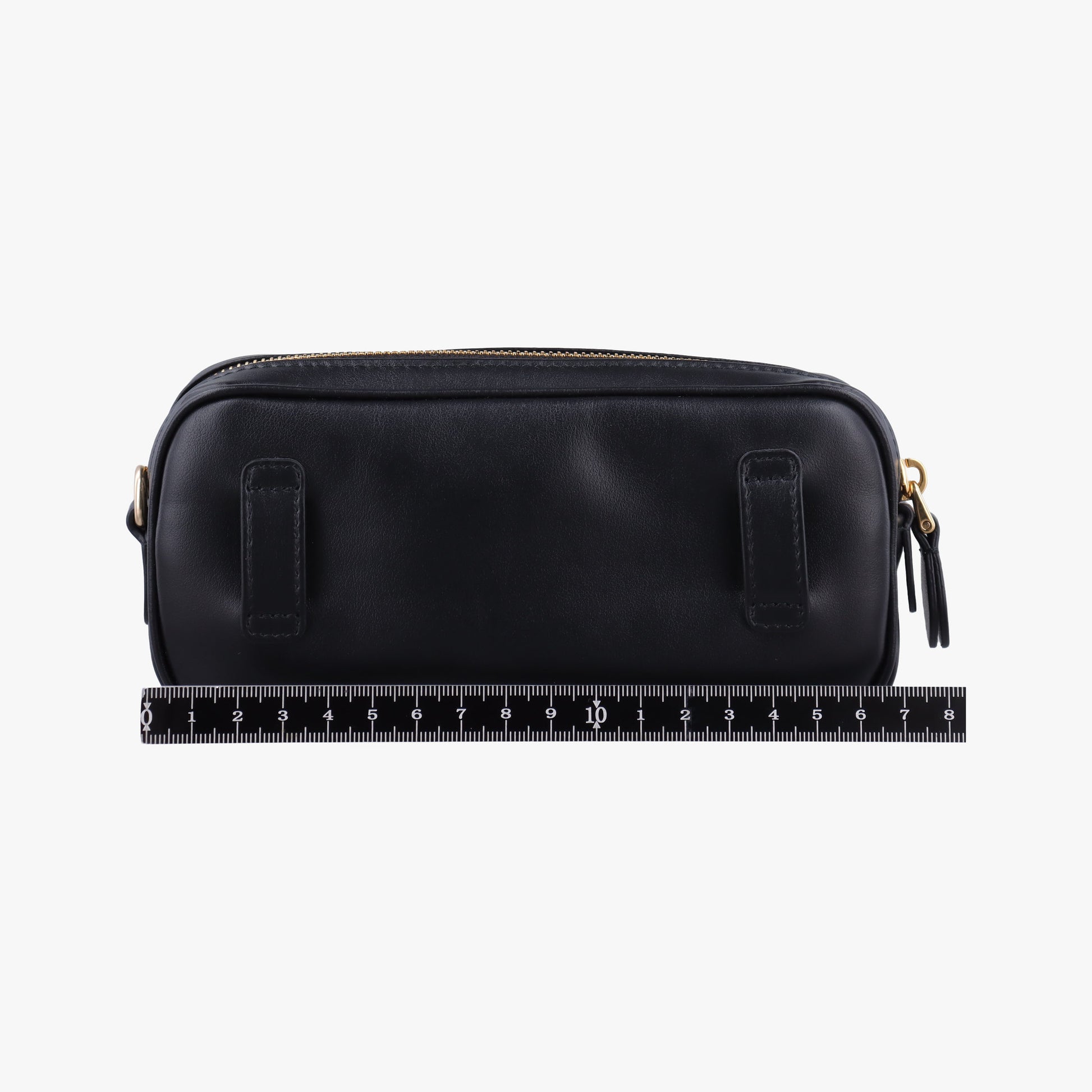 Logo belt Black leather DNP104ロゴベルト ブラック レザー DNP104