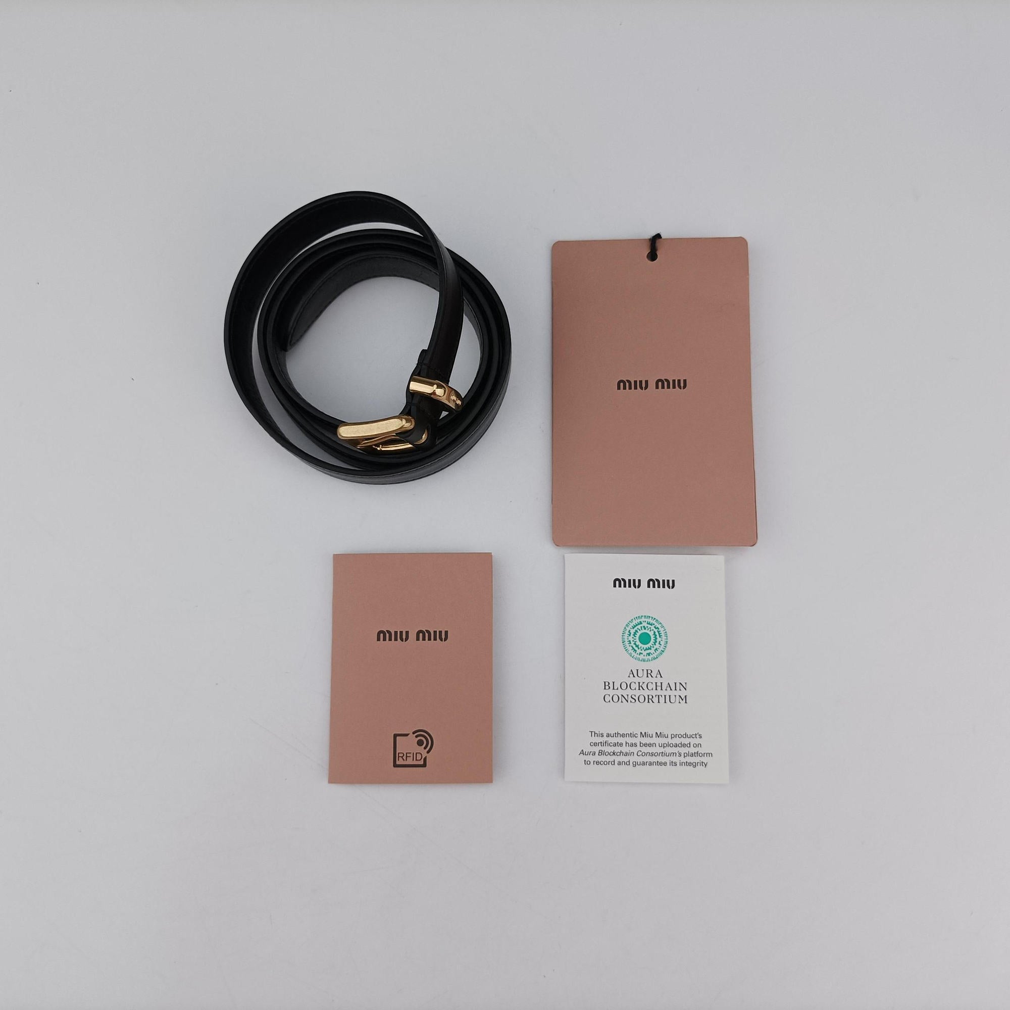 Logo belt Black leather DNP104ロゴベルト ブラック レザー DNP104