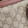 Pre-owned Gucci GG SUPREME beige×brown PVC coated canvas×Leather 409529 handbag | stylenewstar