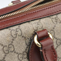 Pre-owned Gucci GG SUPREME beige×brown PVC coated canvas×Leather 409529 handbag | stylenewstar