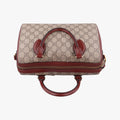 Pre-owned Gucci GG SUPREME beige×brown PVC coated canvas×Leather 409529 handbag | stylenewstar
