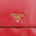 Metal Wallet on Chain Cornflower Clutch Red Saffiano Leather 1MT290 107メタル ウォレット オン チェーン コーンフラワー クラッチ レッド サフィアーノレザー 1MT290 107