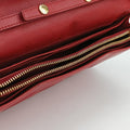 Metal Wallet on Chain Cornflower Clutch Red Saffiano Leather 1MT290 107メタル ウォレット オン チェーン コーンフラワー クラッチ レッド サフィアーノレザー 1MT290 107
