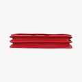 Metal Wallet on Chain Cornflower Clutch Red Saffiano Leather 1MT290 107メタル ウォレット オン チェーン コーンフラワー クラッチ レッド サフィアーノレザー 1MT290 107