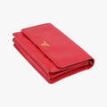 Metal Wallet on Chain Cornflower Clutch Red Saffiano Leather 1MT290 107メタル ウォレット オン チェーン コーンフラワー クラッチ レッド サフィアーノレザー 1MT290 107