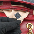 GG Marmont Black×red Leather 443497 F029280935GGマーモント ブラック×レッド レザー 443497 F029280935
