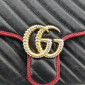 GG Marmont Black×red Leather 443497 F029280935GGマーモント ブラック×レッド レザー 443497 F029280935