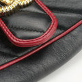 GG Marmont Black×red Leather 443497 F029280935GGマーモント ブラック×レッド レザー 443497 F029280935