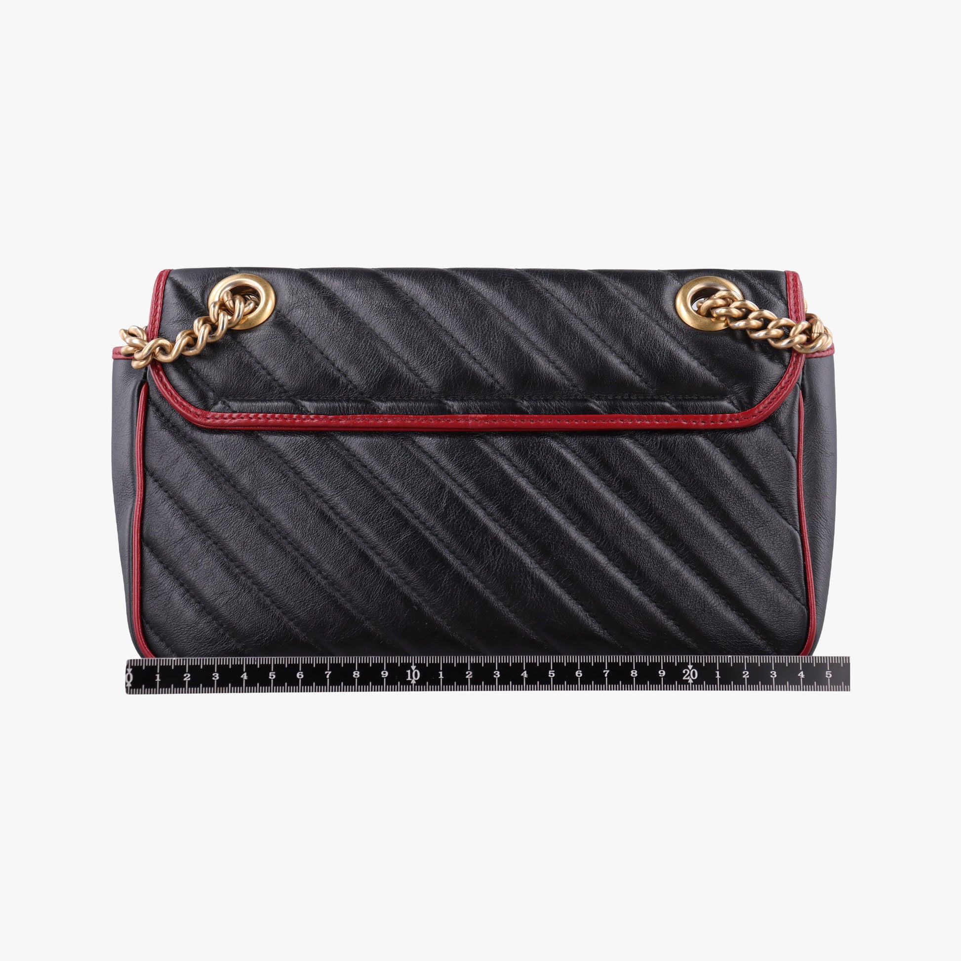 GG Marmont Black×red Leather 443497 F029280935GGマーモント ブラック×レッド レザー 443497 F029280935