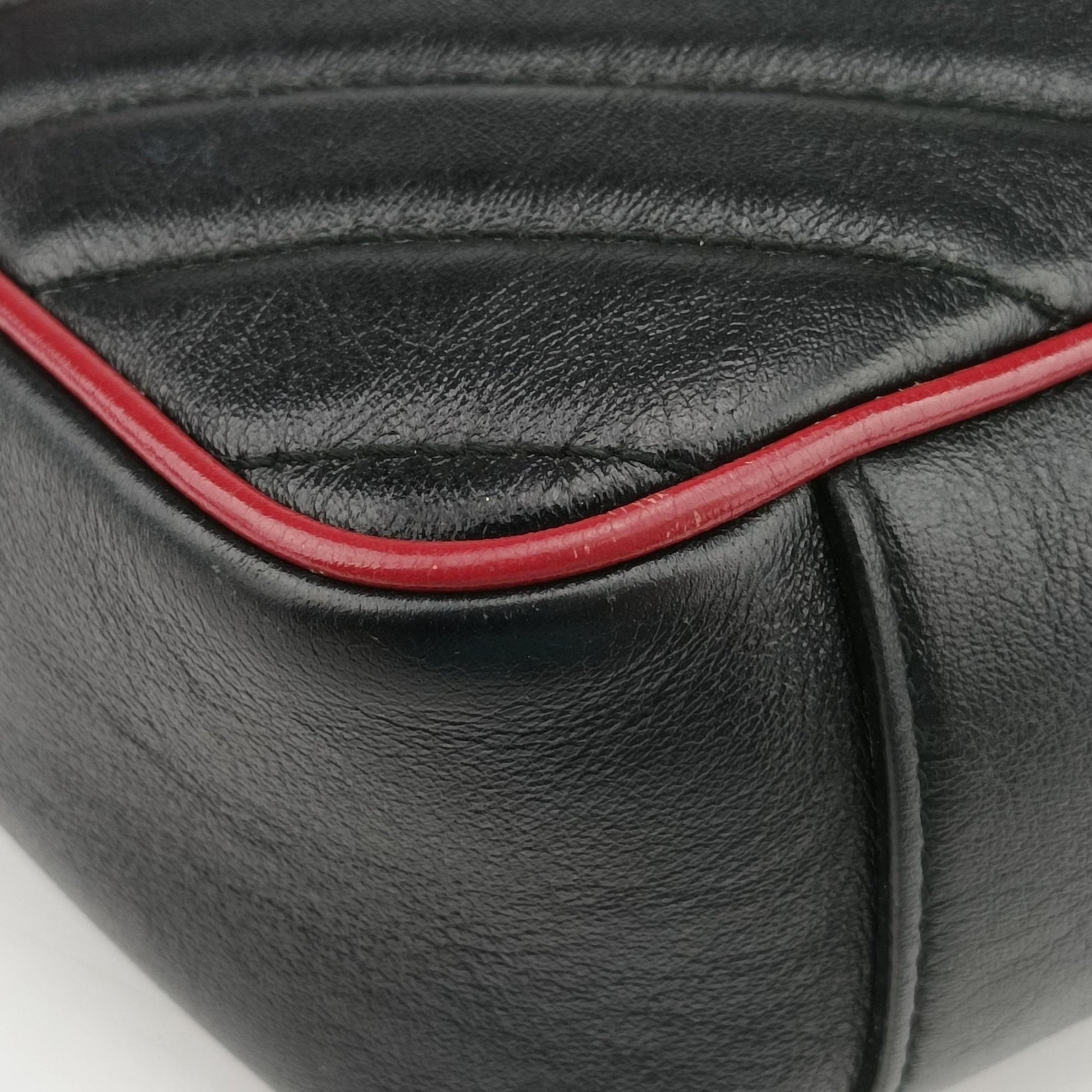 GG Marmont Black×red Leather 443497 F029280935GGマーモント ブラック×レッド レザー 443497 F029280935