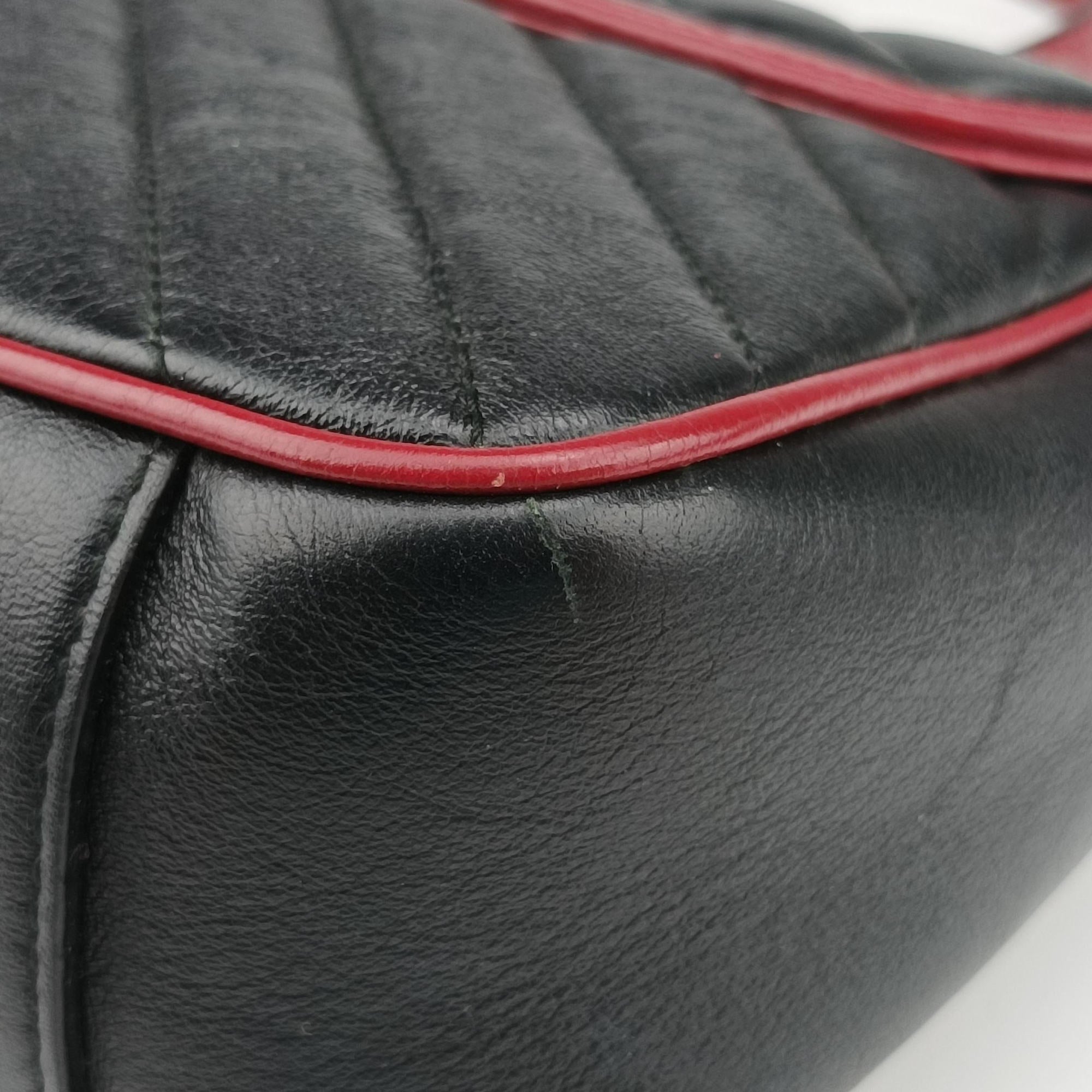 GG Marmont Black×red Leather 443497 F029280935GGマーモント ブラック×レッド レザー 443497 F029280935