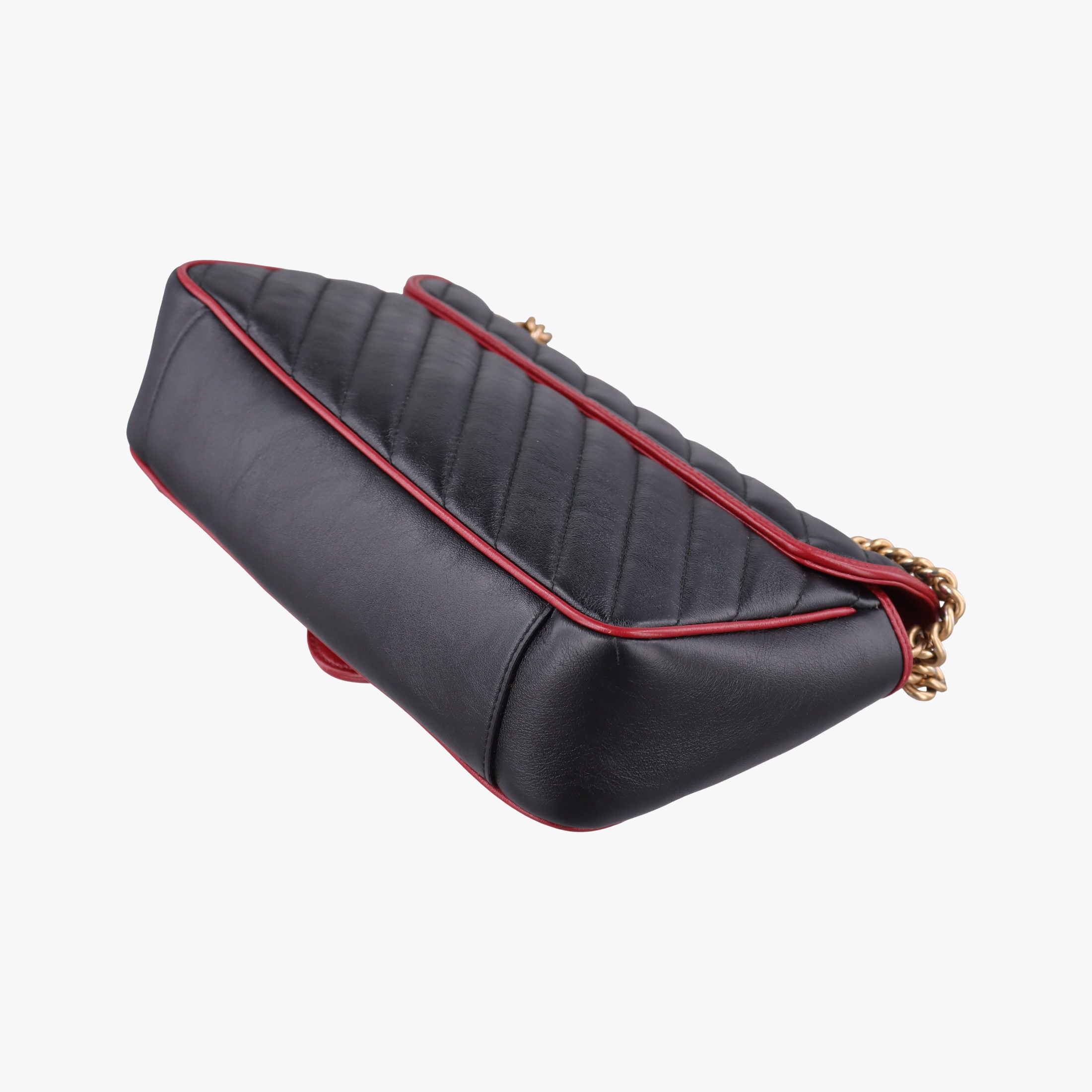 GG Marmont Black×red Leather 443497 F029280935GGマーモント ブラック×レッド レザー 443497 F029280935