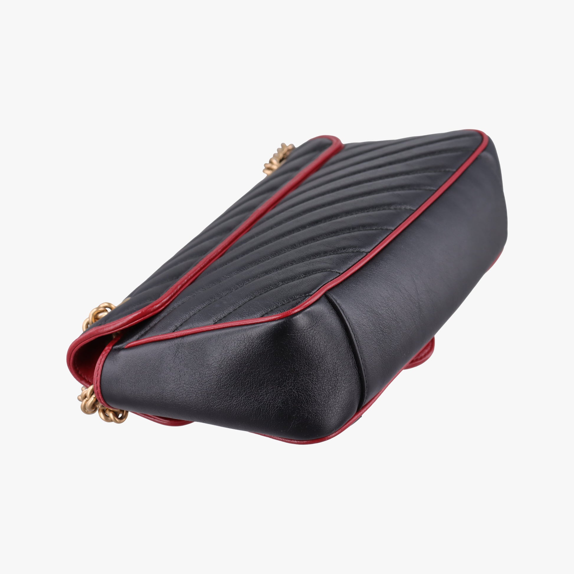 GG Marmont Black×red Leather 443497 F029280935GGマーモント ブラック×レッド レザー 443497 F029280935