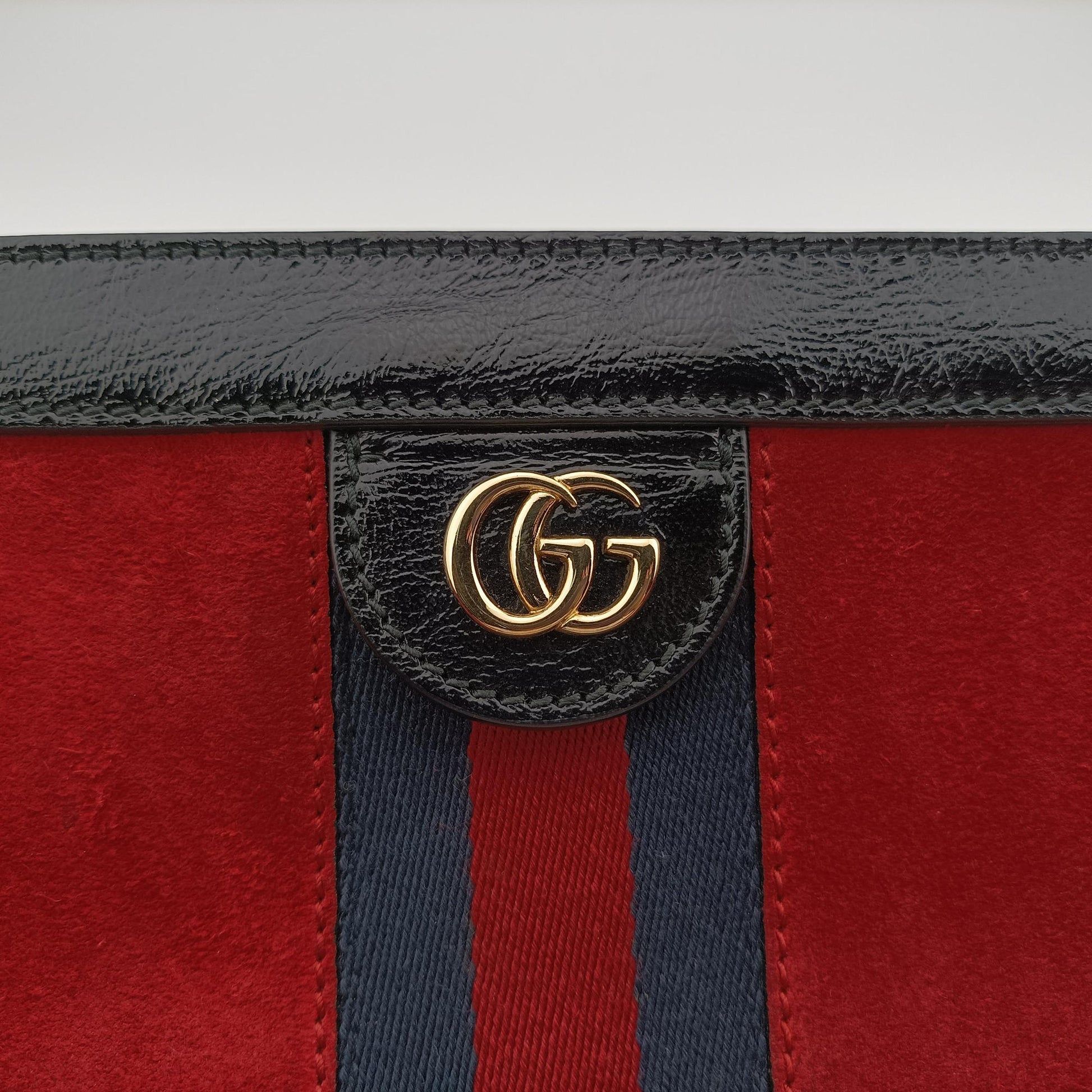 Ophidia Red×Black Suede×leather 503877 C027755608オフィディア レッド×ブラック スエード×レザー 503877 C027755608