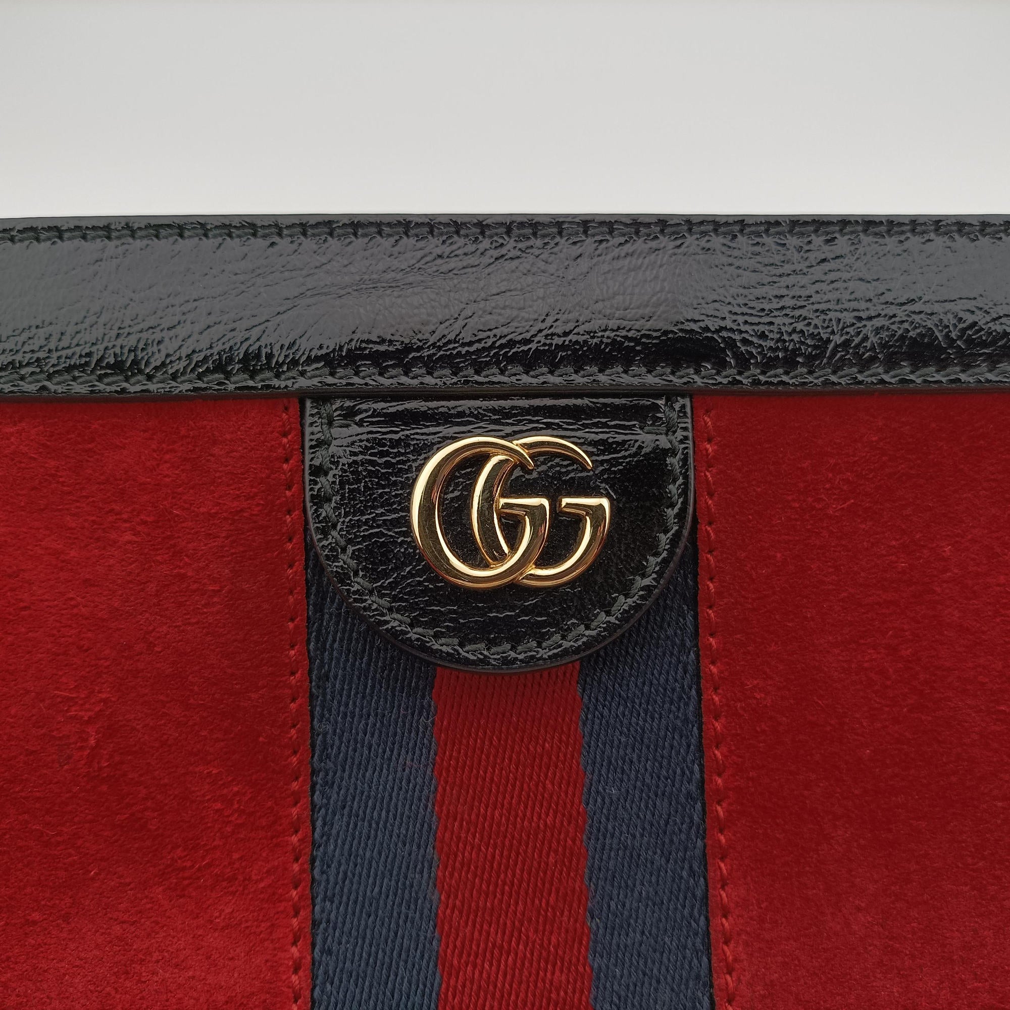 Ophidia Red×Black Suede×leather 503877 C027755608オフィディア レッド×ブラック スエード×レザー 503877 C027755608