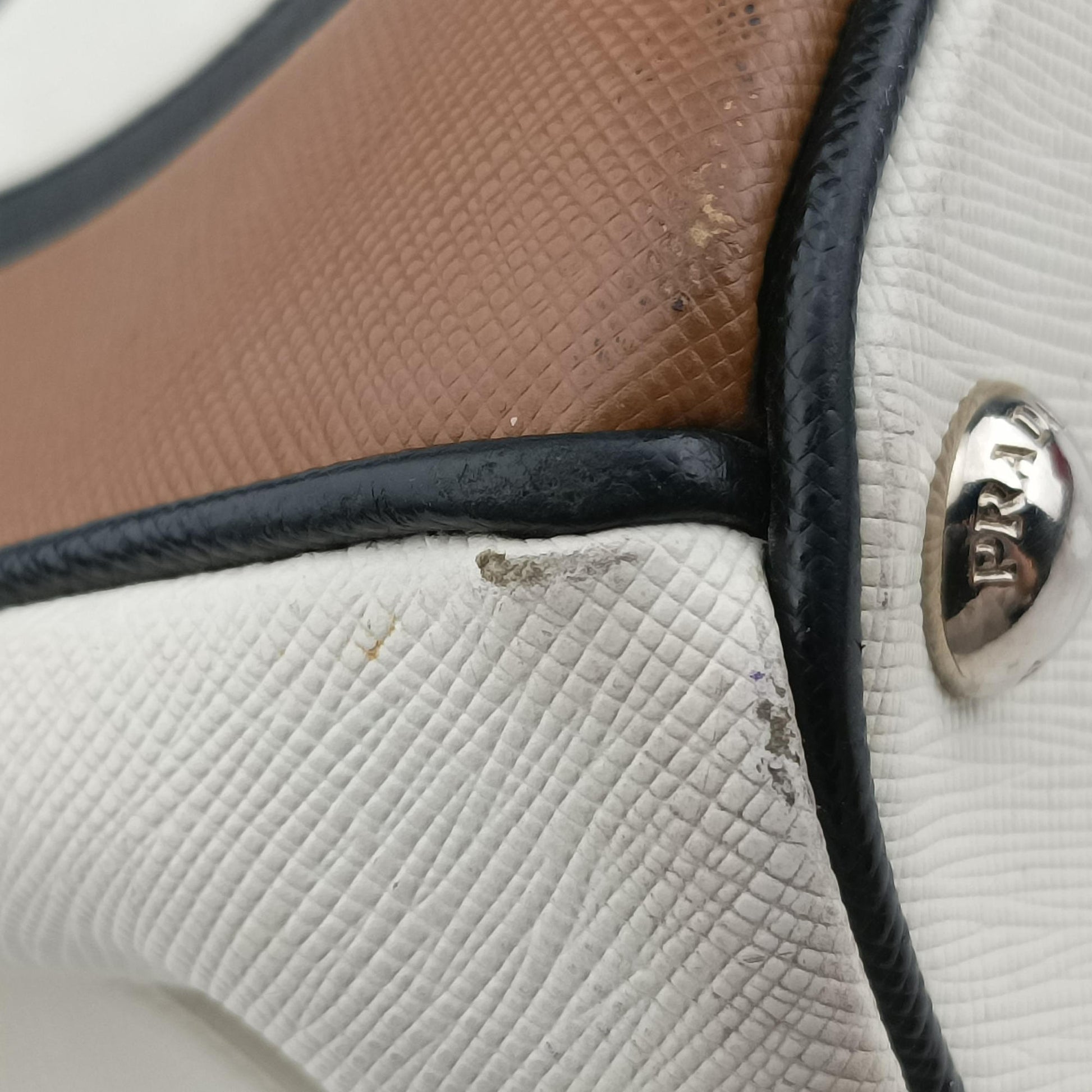 Galleria Brown × Black × White Leather 180/Aガレリア ブラウン × ブラック × ホワイト レザー 180/A