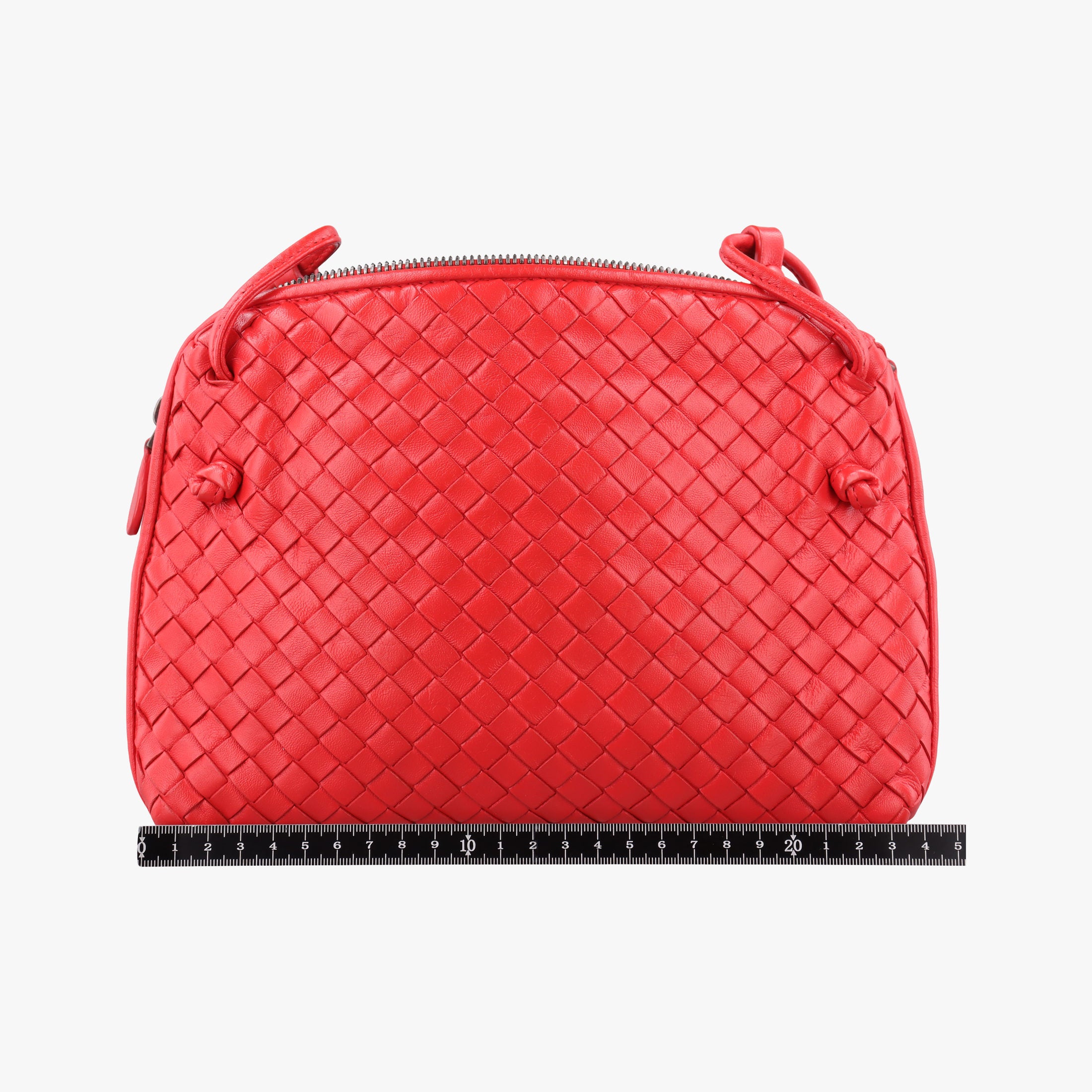NODINI Intrecciato Red lambskin B04969277Tノディーニ イントレチャート レッド ラムスキン B04969277T