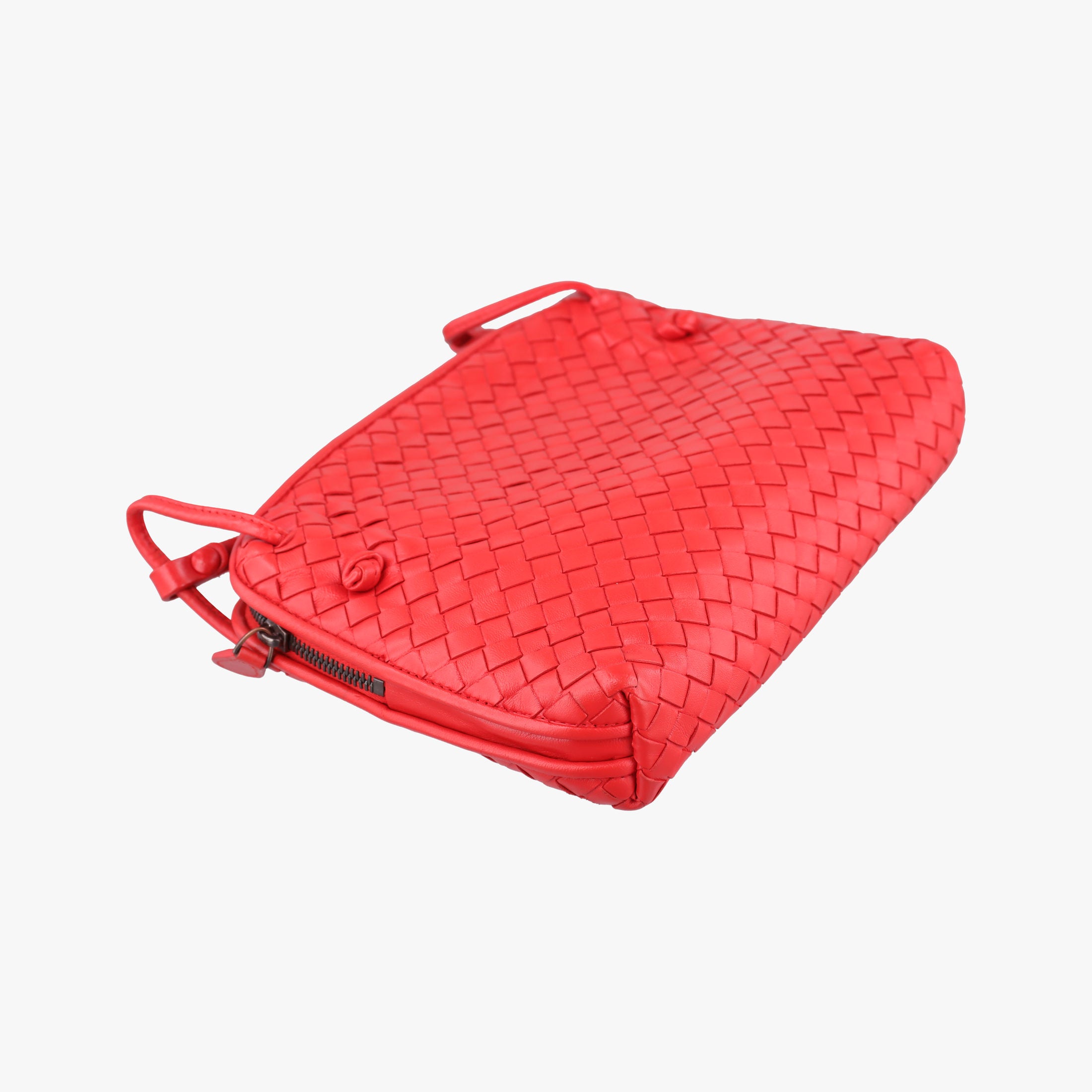 NODINI Intrecciato Red lambskin B04969277Tノディーニ イントレチャート レッド ラムスキン B04969277T