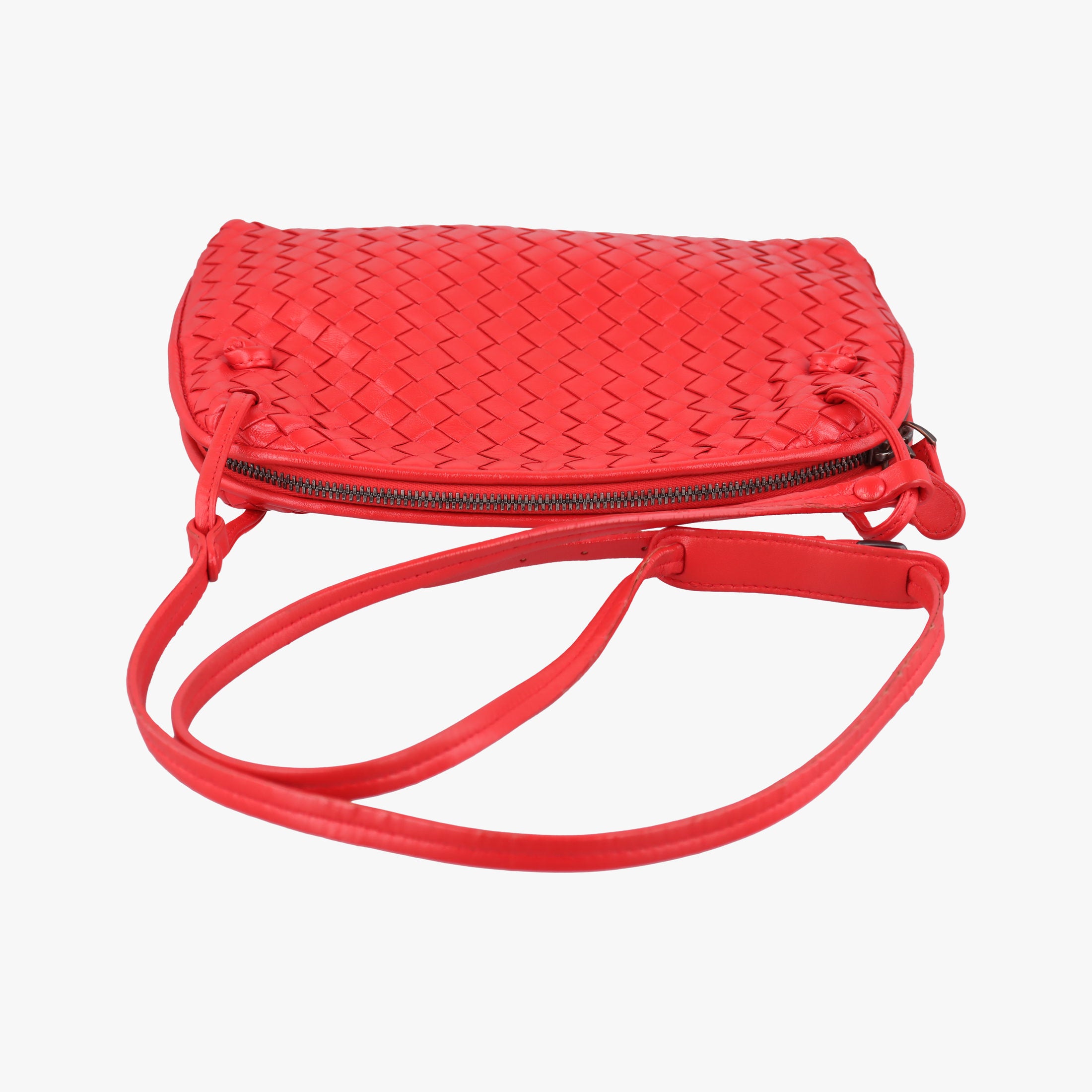 NODINI Intrecciato Red lambskin B04969277Tノディーニ イントレチャート レッド ラムスキン B04969277T