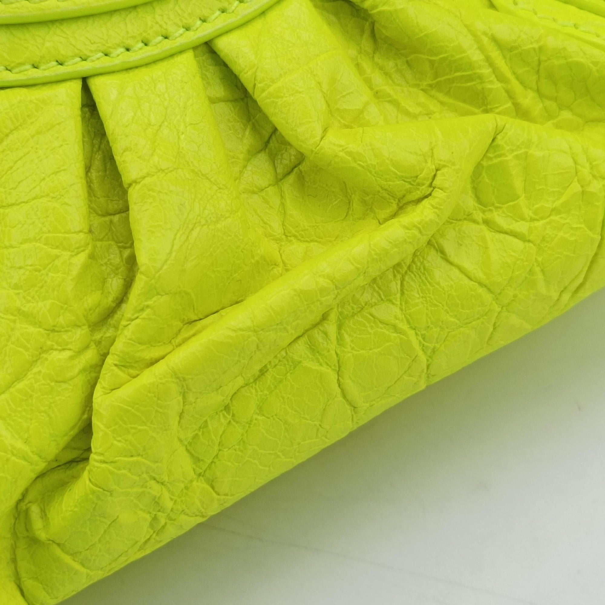 Le Cagole YellowGreen lambskin 695814.7206.R.493075ルカゴール イエローグリーン ラムスキン 695814.7206.R.493075