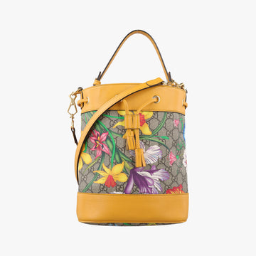Ophidia Yellow × Beige × Multicolor PVC coated canvas×Leather 550621 A030499204オフィディア イエロー×ベージュ×マルチカラー PVCコーティングキャンバス×レザー 550621 A030499204