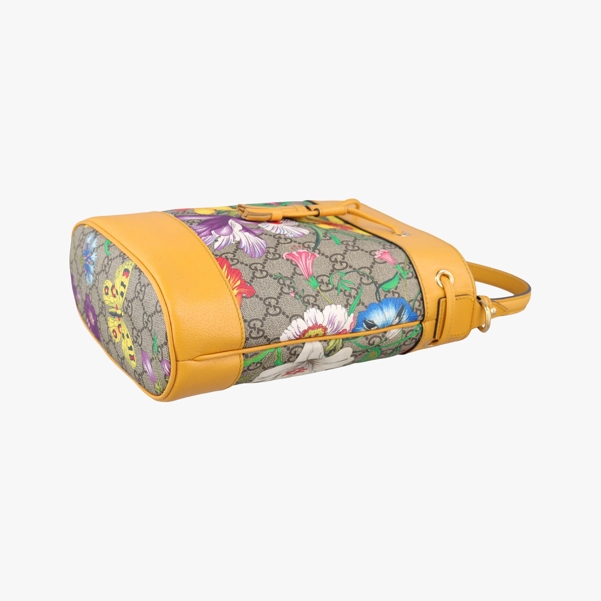 Ophidia Yellow × Beige × Multicolor PVC coated canvas×Leather 550621 A030499204オフィディア イエロー×ベージュ×マルチカラー PVCコーティングキャンバス×レザー 550621 A030499204