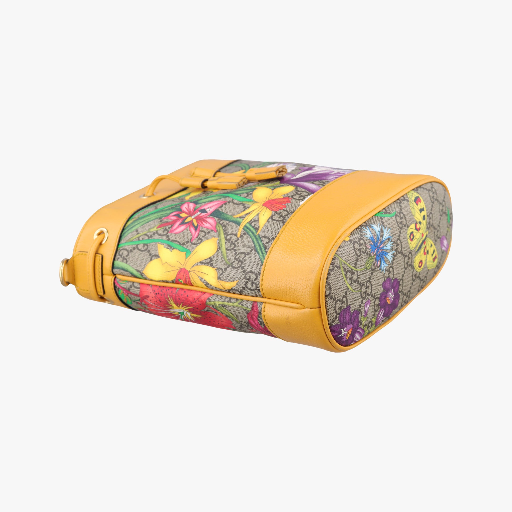 Ophidia Yellow × Beige × Multicolor PVC coated canvas×Leather 550621 A030499204オフィディア イエロー×ベージュ×マルチカラー PVCコーティングキャンバス×レザー 550621 A030499204
