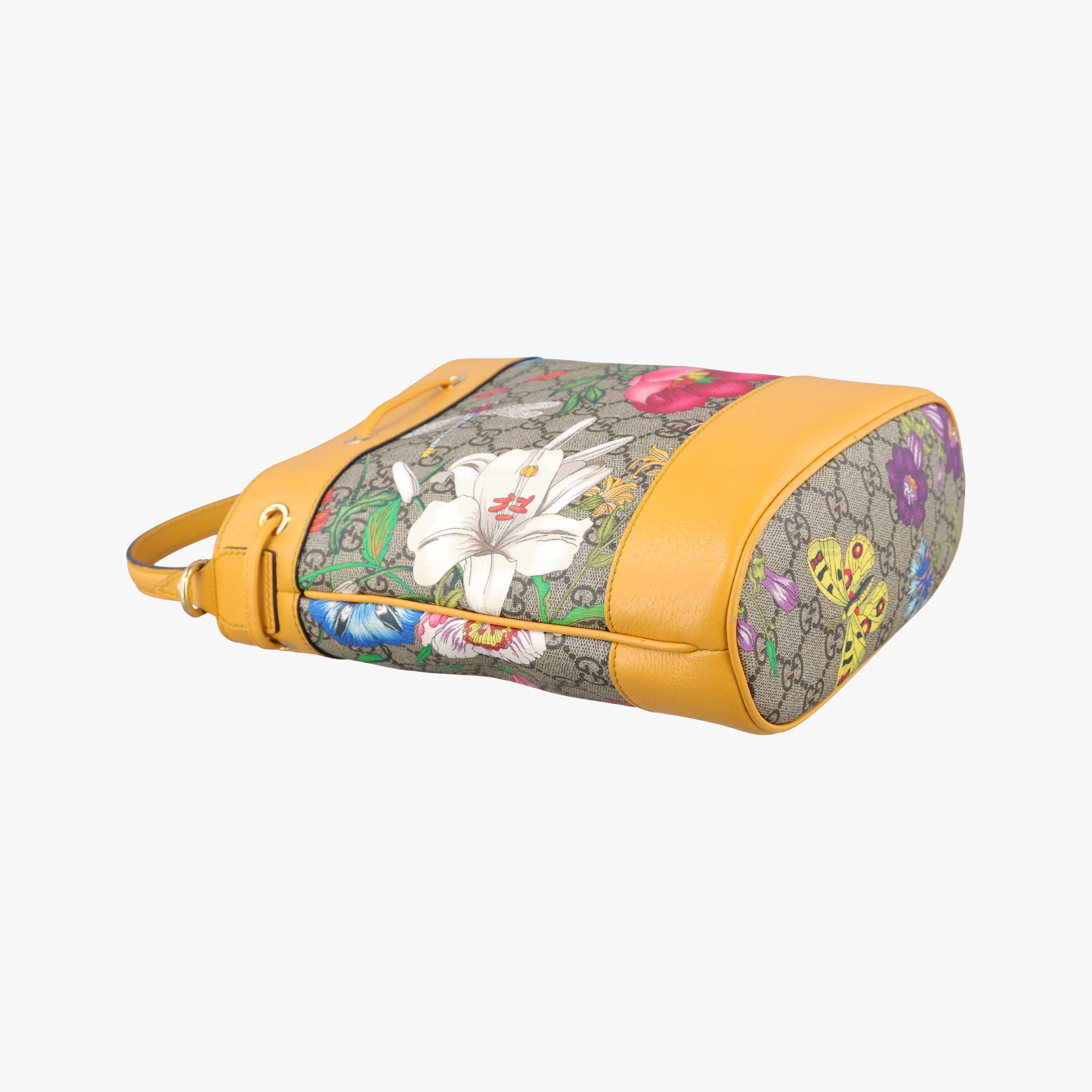 Ophidia Yellow × Beige × Multicolor PVC coated canvas×Leather 550621 A030499204オフィディア イエロー×ベージュ×マルチカラー PVCコーティングキャンバス×レザー 550621 A030499204