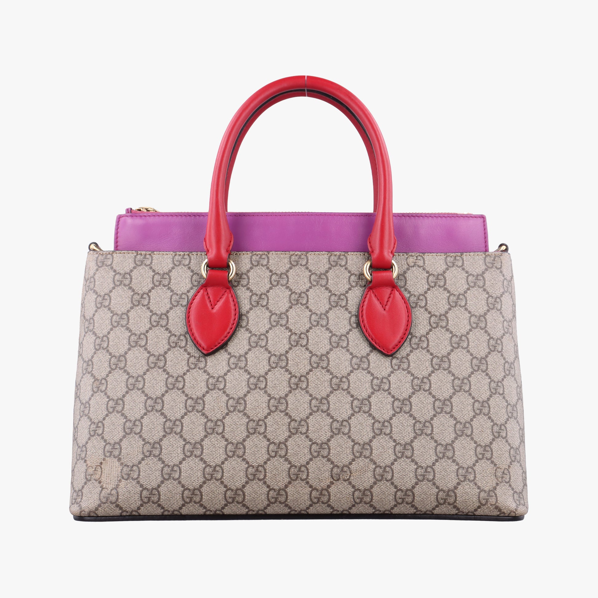 GG SUPREME Beige×Pink×Red PVC coated canvas×Leather 409534 G019548322GGスプリーム ベージュ×ピンク×レッド PVCコーティングキャンバス×レザー 409534 G019548322